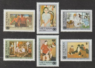 Vietnam 1984 - Picturi, arta, UNICEF, serie neuzata foto