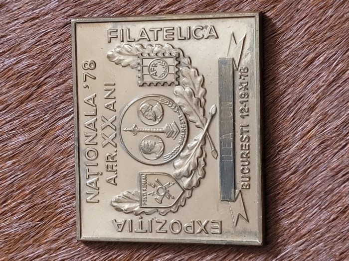 Placheta expozitia filatelica