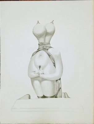 Jules PERAHIM - Compozitie Erotica 4, Heliogravura pe hartie Arches, 1972 foto