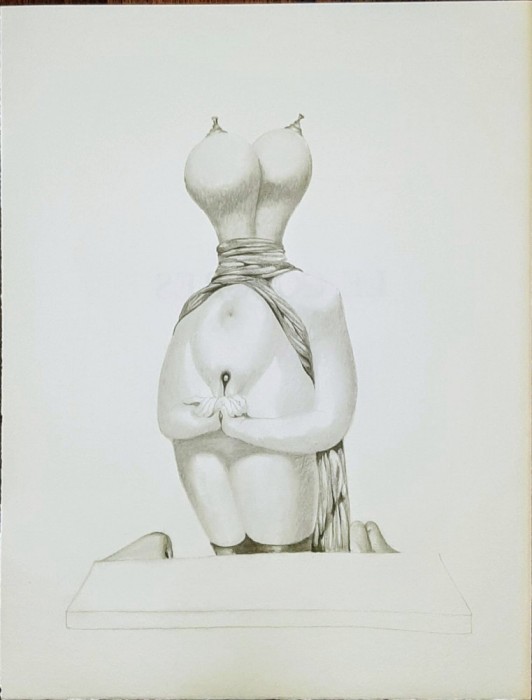 Jules PERAHIM - Compozitie Erotica 4, Heliogravura pe hartie Arches, 1972