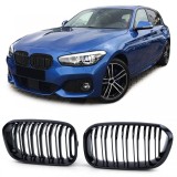 Grila sport cu dublu fante, lucioasa, potrivita pentru BMW Seria 1 F20 F21 15-19 Performance AutoTuning