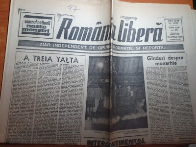 romania libera 18 aprilie 1990-a treia yalta si art. intercontinental 21-22 foto