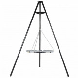 BBGRILL Grătar trepied, negru, 172 cm, BBQ TRIPOD