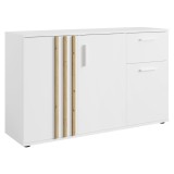 Cumpara ieftin Comoda DTD mdf laminat alb stejar artisan Tolis 120x35x73 cm