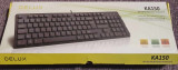 Keyboard tastatura KA150 Delux, wired multimedia keyboard, noua, nefolosita, Cu fir, USB