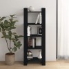 VidaXL Bibliotecă/Separator cameră, negru, 60x35x160 cm, lemn masiv 813893