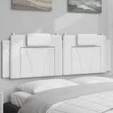 vidaXL Pernă pentru tăblie pat, alb, 160 cm, piele artificială