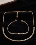 Cumpara ieftin Set din Argint 925 Placat cu Aur , zGolden Heart Link, - Colier E i Bratara