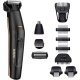 Aparat de tuns si ras BaByliss MT860E Carbon Titanium 11in1 Multi Trimmer, 11 Accesorii, 4 capete, Negru