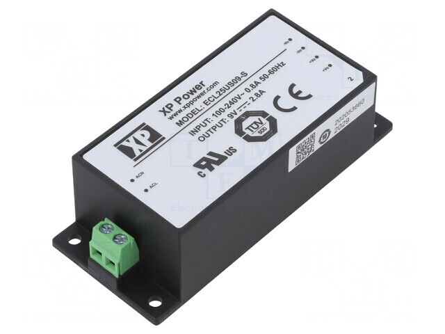 Alimentator pulsatoriu &icirc;ncastrabil 25W 9VDC 2,8A