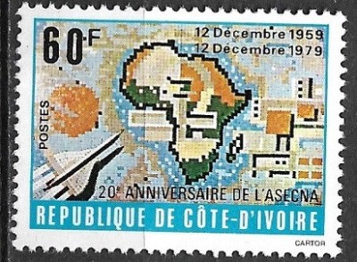 B2862 - Coasta de Fildes 1980 - Africa ,neuzat,perfecta stare foto