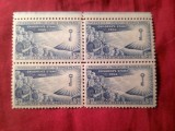 Serie 1 valoare SUA 1956 in bloc de 4 valori - Pace , Copii , margine coala
