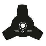 Disc motocoasa pentru tuns iarba, Ruris, otel, cu 3 lame, D 250 mm