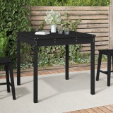 VidaXL Măsuță de grădină, negru, 82,5x82,5x76 cm, lemn masiv de pin