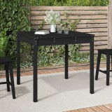 Masuta de gradina, negru, 82,5x82,5x76 cm, lemn masiv de pin GartenMobel Dekor, vidaXL