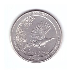 Moneda SUA 25 centi/quarter dollar 2015 P Louisiana Kisatchie, stare foarte buna