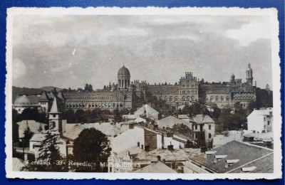 Bucovina - 1944 - Cernauti - Resedinta Mitropolitana - CENZURA GERMANA, tip fotografie, circulata, 1 timbru intact, stampile lizibile foto