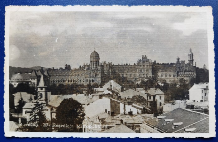 Bucovina - 1944 - Cernauti - Resedinta Mitropolitana - CENZURA GERMANA, tip fotografie, circulata, 1 timbru intact, stampile lizibile