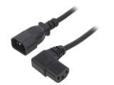 Cablu IEC C13-C14 1m Negru 10A