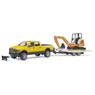 Bruder Masina RAM 2500 cu remorca si mini excavator foto
