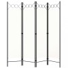 Gossi paravan de camera cu 4 panouri, alb, 160x180cm