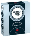 Prezervative MISTER SIZE 60mm, 3 bucati, Latex natural, Ultra-subtire 0.05mm, Lubrifiat, Confort si Siguranta
