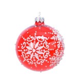 Cumpara ieftin Glob - Snowflakes - Christmas Red | Kaemingk