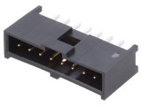 Soclu dreptunghiular tată 8 pini 2,54mm THT aurit