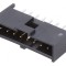 Soclu dreptunghiular tată 8 pini 2,54mm THT aurit