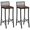 VidaXL Scaune de bar, 2 buc., lemn masiv reciclat 358944