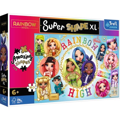 PUZZLE TREFL PRIMO SUPER SHAPE XXL 160 RAINBOW HIGH PRIETENELE COLORATE foto