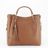 Cumpara ieftin Geanta din piele naturala Ariana 123, 33x30x13 cm, Camel