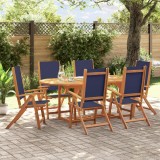Gossi set mobilier de gradina, 7 piese, lemn masiv acacia/textilena