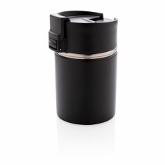 Cana termoizolanta 220 ml, fara scurgeri, cu invelis ceramic, XD by AleXer, BA, otel inoxidabil, pp, negru, breloc inclus foto