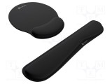 Pad gel negru pentru mouse, tastatură și &icirc;ncheietură NATEC 250x230x25mm