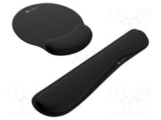 Pad gel negru pentru mouse, tastatură și &icirc;ncheietură NATEC 250x230x25mm