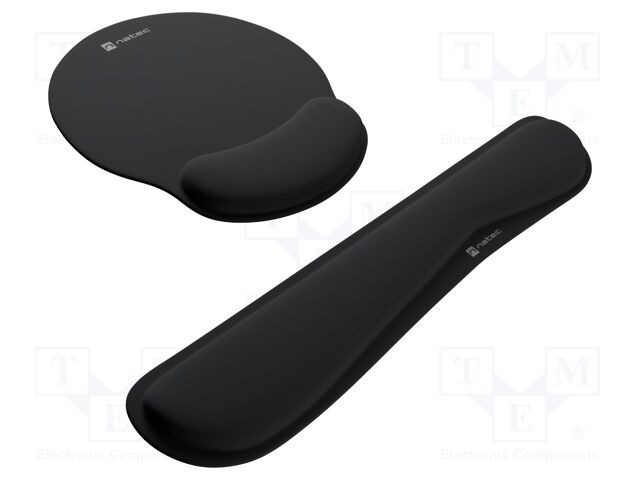 Pad gel negru pentru mouse, tastatură și &icirc;ncheietură NATEC 250x230x25mm