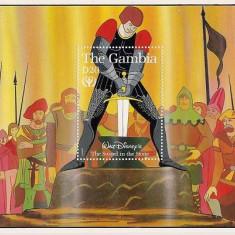 Gambia 1991 Sword in Stone, Cartoon, Disney, perf.sheet, MNH AD.018