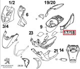 Cumpara ieftin Carena laterala stanga spate originala Peugeot TKR &acirc;&euro;&ldquo; TKR2 &acirc;&euro;&ldquo; Trekker 2T 50-100cc (albastra)