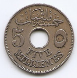 Egipt 5 Milliemes 1917 - Hussein Kamel, Cupru-nichel, 23.10 mm KM-315 (1)