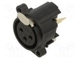 Conector XLR soclu mamă PIN 3 drept pentru PCB AMPHENOL