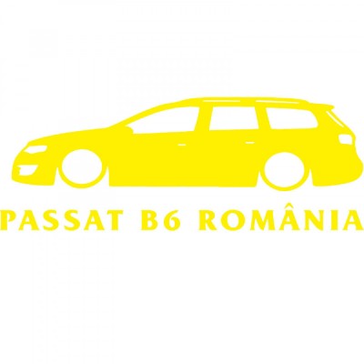 Sticker Volkswagen Passat B6 Romania , Autocolant Personalizat Auto foto