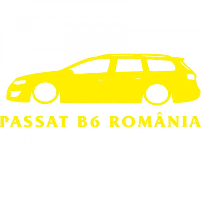 Sticker Volkswagen Passat B6 Romania , Autocolant Personalizat Auto