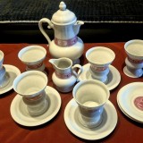 Serviciu Vintage Porțelan de Colecție HEINRICH (Germania) &ndash; Model &bdquo;R&uuml;desheimer Kaffee&rdquo; 14 piese)