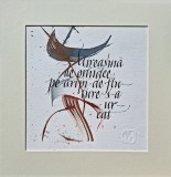 Bogdan Tănase Marinescu - Compoziție caligrafică, Haiku Basho, 2023