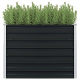 Strat &icirc;nălțat de grădină antracit 100x100x77 cm oțel galvanizat