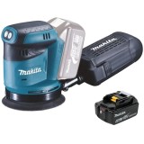 Makita DBO180Z + BL1850B - Slefuitor cu excentric 125 mm + Acumulator Li-Ion 18 V 5 Ah