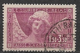 C2201 - Franta 1930 - Timbru ajutor (Sourire de Reims)stampilat