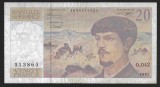 FRANTA 20 FRANCI / FRANCS 1992 [4] P- 151g ( Casier central Claude Vigier )