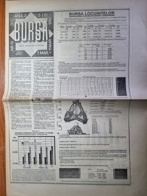 ziarul BURSA 7-11 martie 1991-ziarul oamenilor de afaceri foto